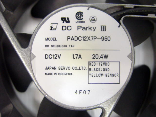 DC Parky III PADC12X7P 950 DC Brushless Fan Set of 2